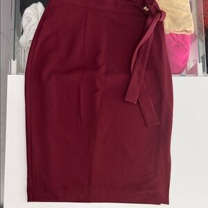 Express Rich Burgundy Pencil Skirt